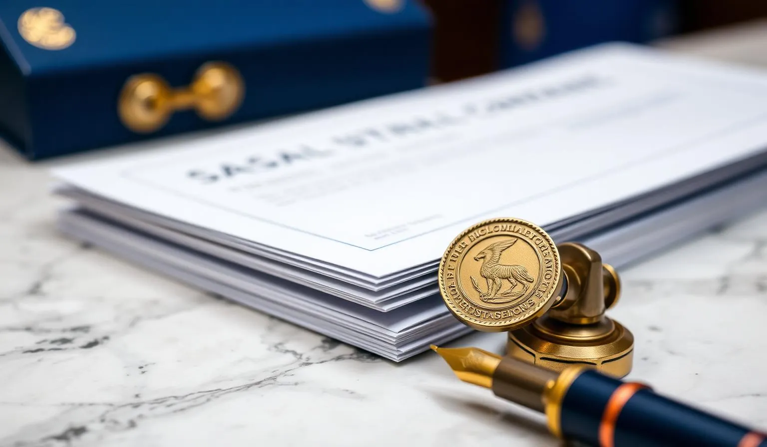 Attested commercial documents ready for UAE company setup