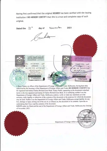Australia certificate attestation